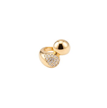 Christina Water Drops charm 6 mm i forgyldt sølv